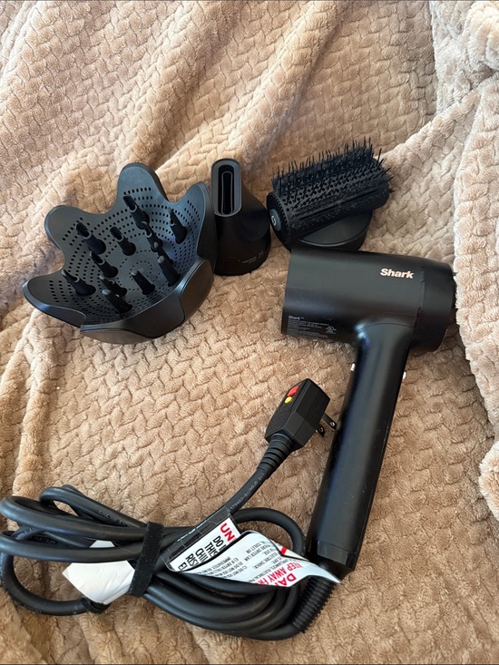 Shark Other - Shark Black Travel Hair Dryer with Diffuser and Round Brush Attachments